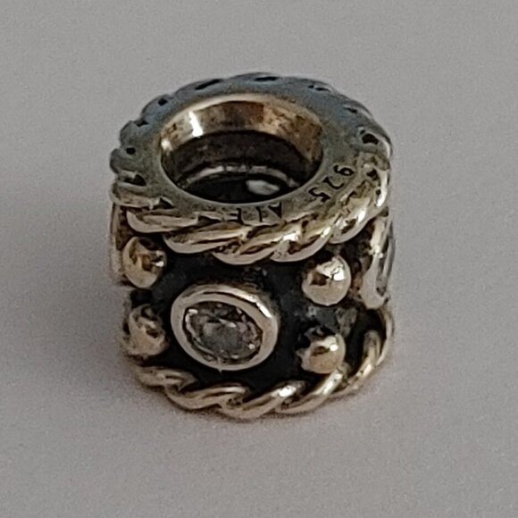 PANDORA Rhine Stone Charm Studded Bikercore - Picture 3 of 5